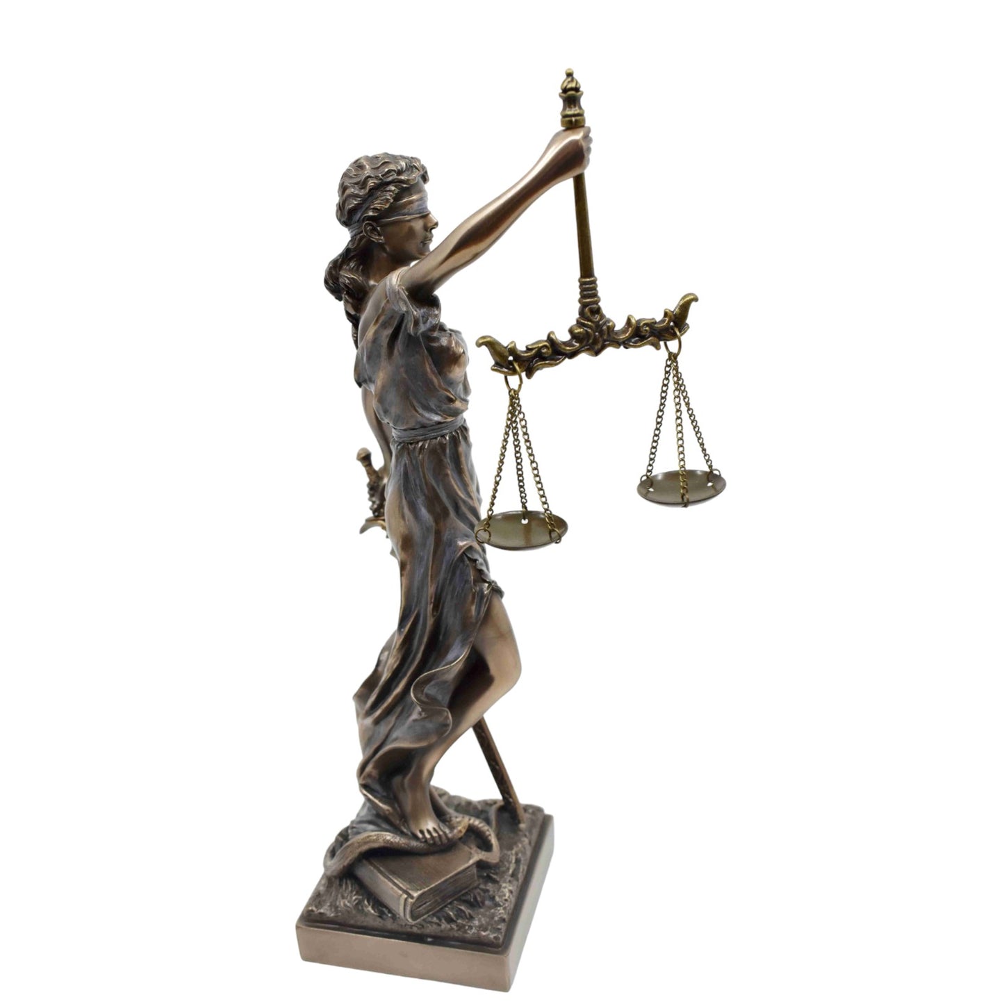 Veronese Design Adalet Biblosu 33 cm Lady Justice Dekoratif Heykel