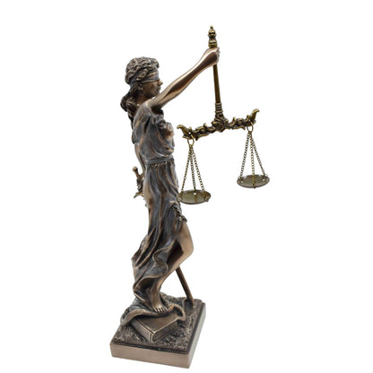 Veronese Design Adalet Biblosu 33 cm Lady Justice Dekoratif Heykel