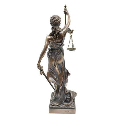 Veronese Design Adalet Biblosu 33 cm Lady Justice Dekoratif Heykel
