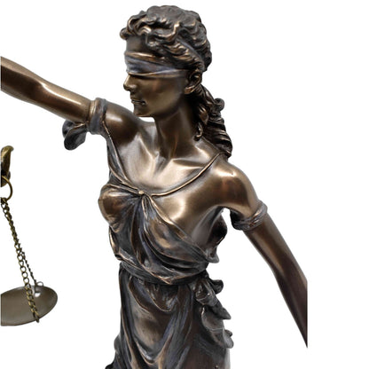 Veronese Design Adalet Biblosu 33 cm Lady Justice Dekoratif Heykel