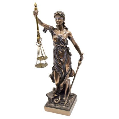 Veronese Design Adalet Biblosu 33 cm Lady Justice Dekoratif Heykel
