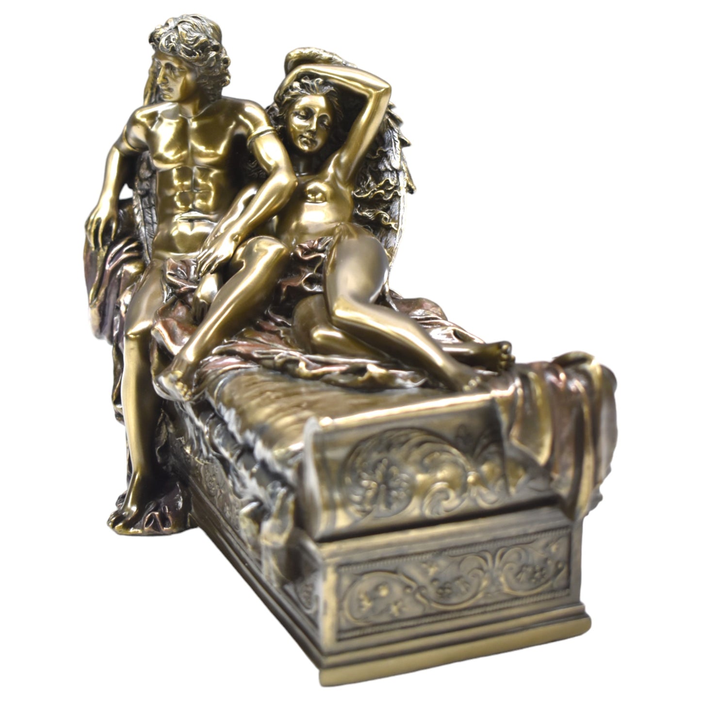 Veronese Design Aşk Tanrısı Eros ve Psyche Dekoratif Heykel 18,5 cm