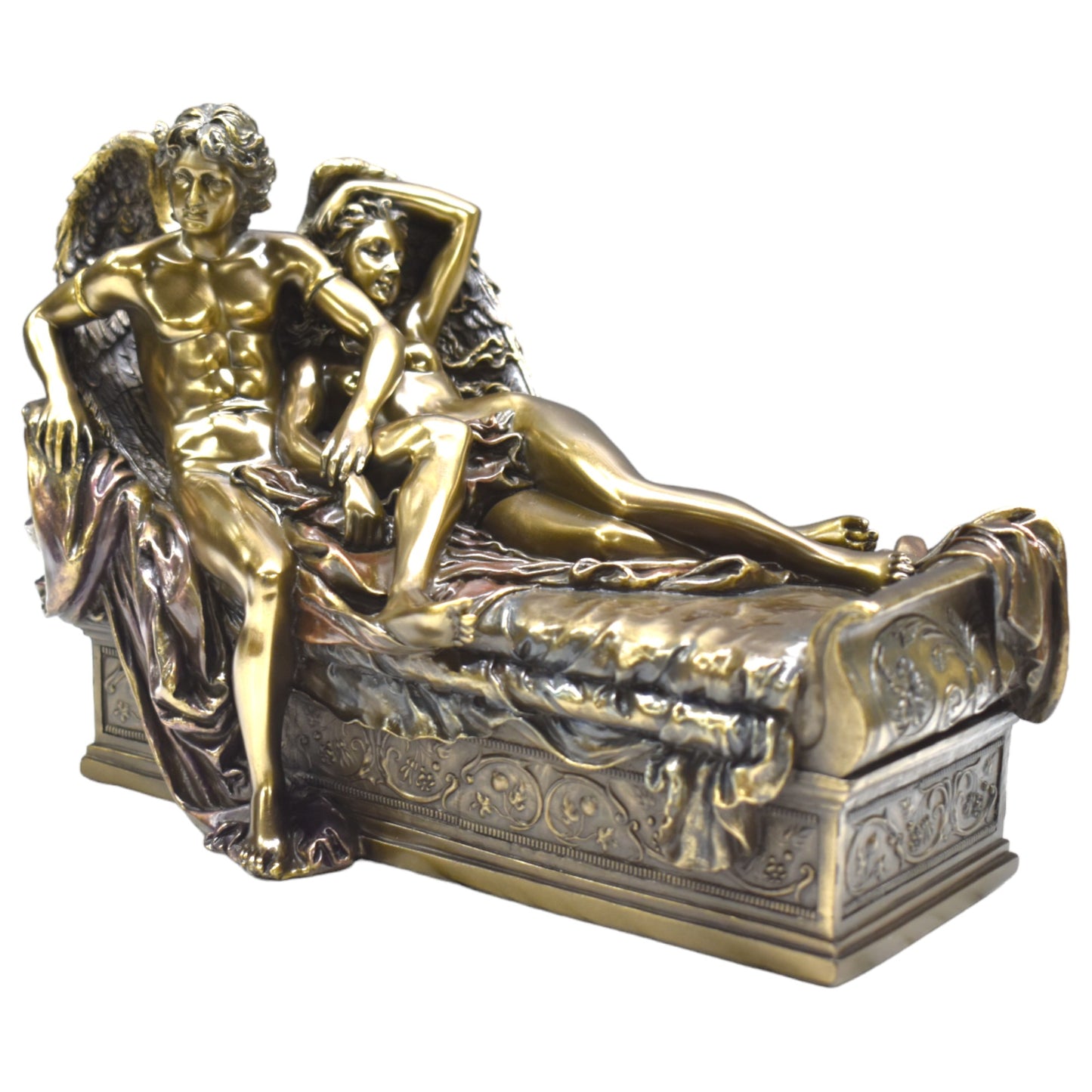 Veronese Design Aşk Tanrısı Eros ve Psyche Dekoratif Heykel 18,5 cm