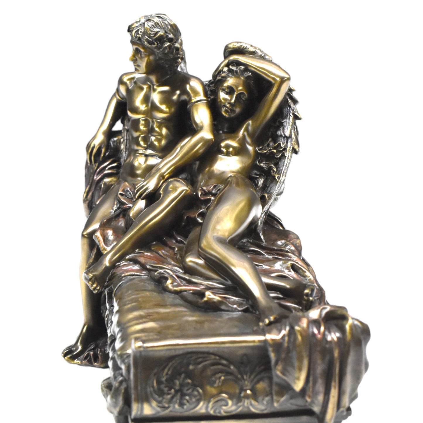 Veronese Design Aşk Tanrısı Eros ve Psyche Dekoratif Heykel 18,5 cm