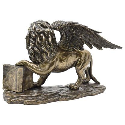 Veronese Design Saint Mark Aslanı (Lion of Saint Mark) Dekoratif Heykel 26 cm