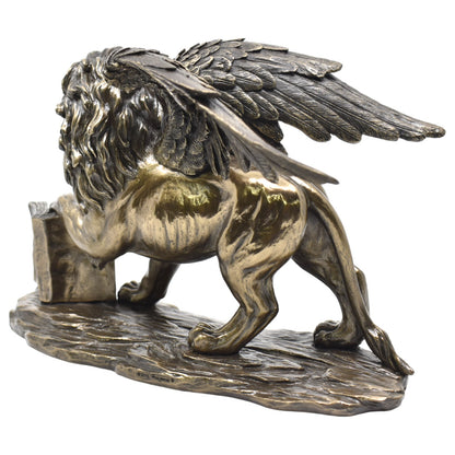Veronese Design Saint Mark Aslanı (Lion of Saint Mark) Dekoratif Heykel 26 cm