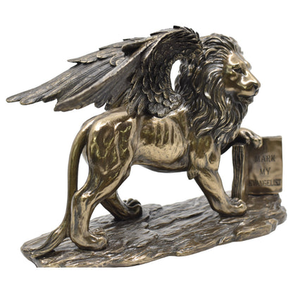 Veronese Design Saint Mark Aslanı (Lion of Saint Mark) Dekoratif Heykel 26 cm