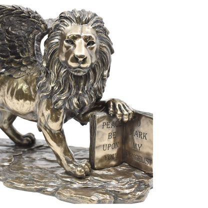 Veronese Design Saint Mark Aslanı (Lion of Saint Mark) Dekoratif Heykel 26 cm