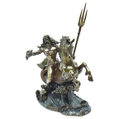 Veronese Design At Üstünde Poseidon Dekoratif Heykel 27 cm