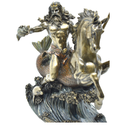 Veronese Design At Üstünde Poseidon Dekoratif Heykel 27 cm