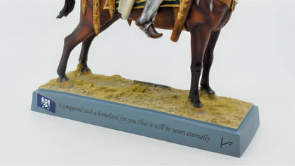 Veronese Design Sultan Alparslan Renkli Biblo – Atlı Selçuklu Hükümdarı Dekoratif Heykel 30 cm