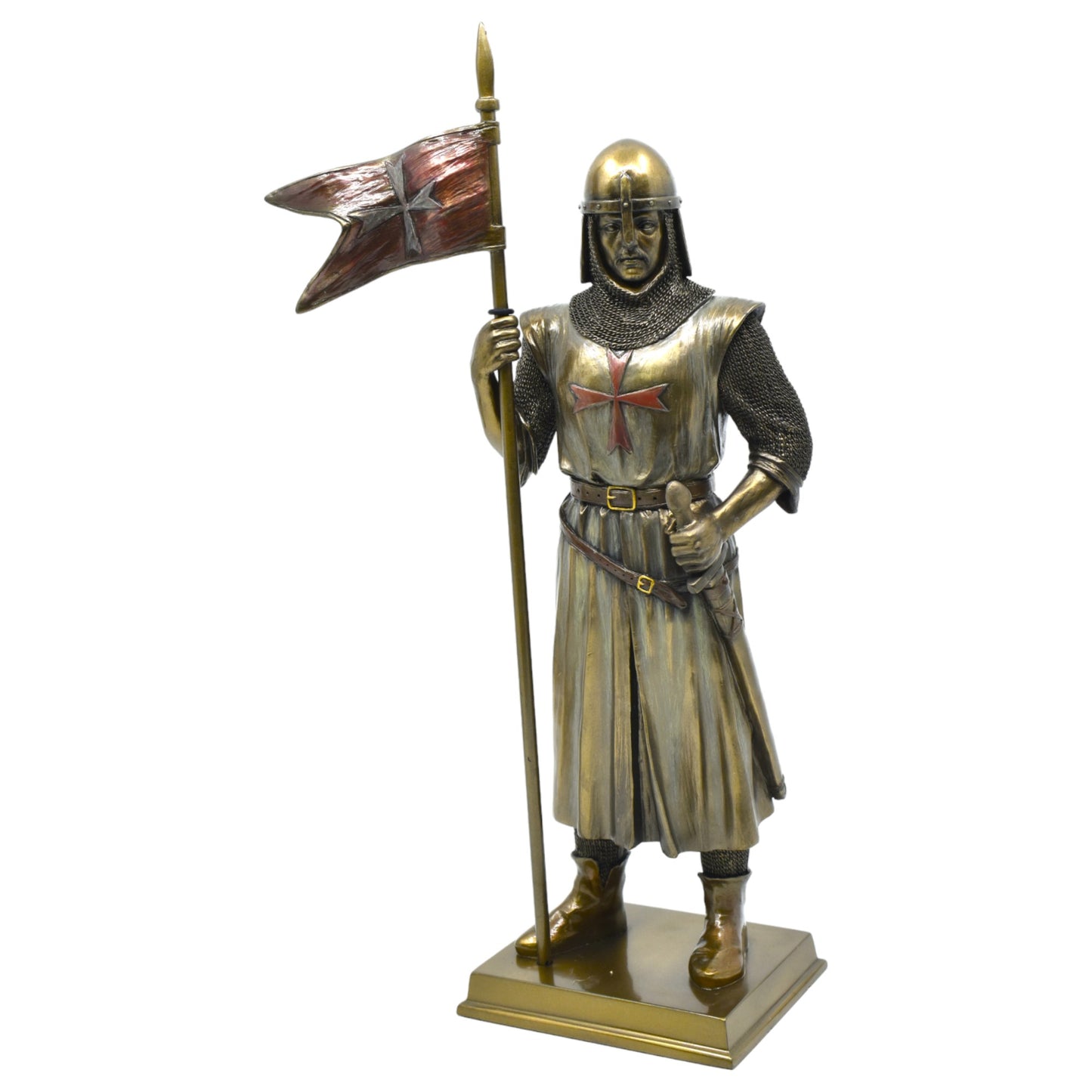 Veronese Design Haçlı Şövalye Dekoratif Heykel 30,5 cm