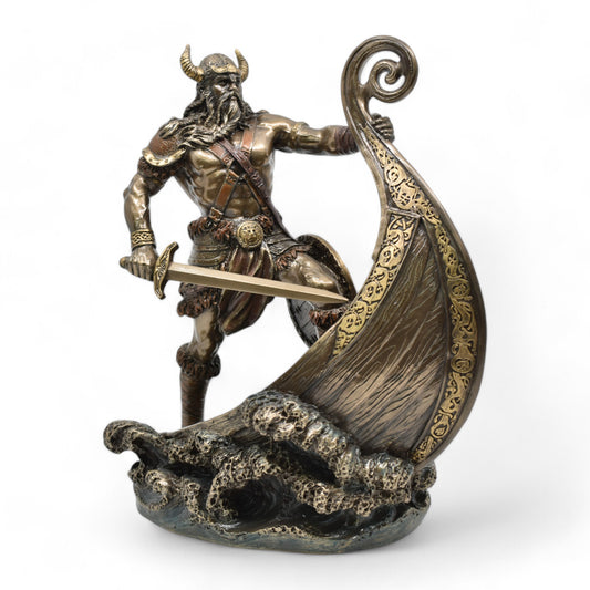 Veronese Design Viking Savaşçı Heykeli Dekoratif Biblo