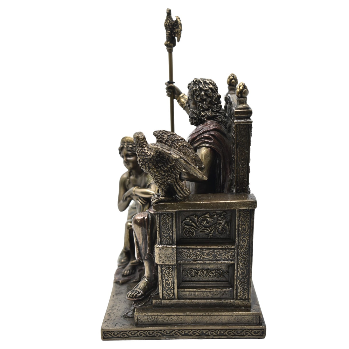 Veronese Design Zeus ve Hera Tahtta Dekoratif Heykel 28 cm