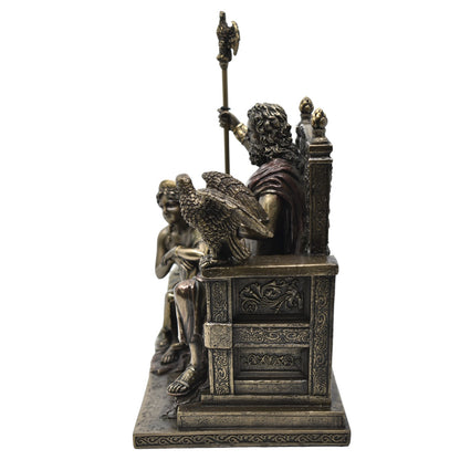 Veronese Design Zeus ve Hera Tahtta Dekoratif Heykel 28 cm