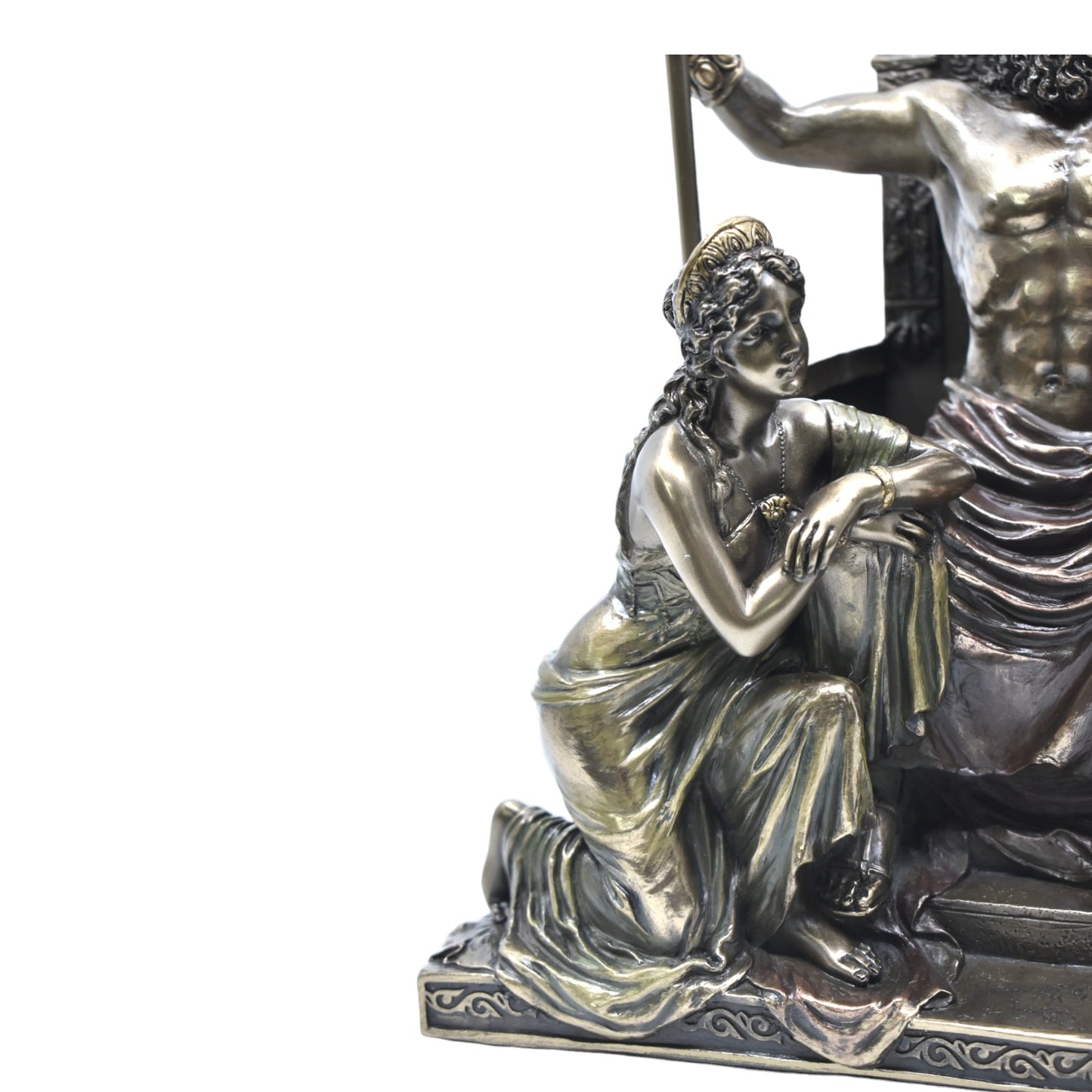 Veronese Design Zeus ve Hera Tahtta Dekoratif Heykel 28 cm