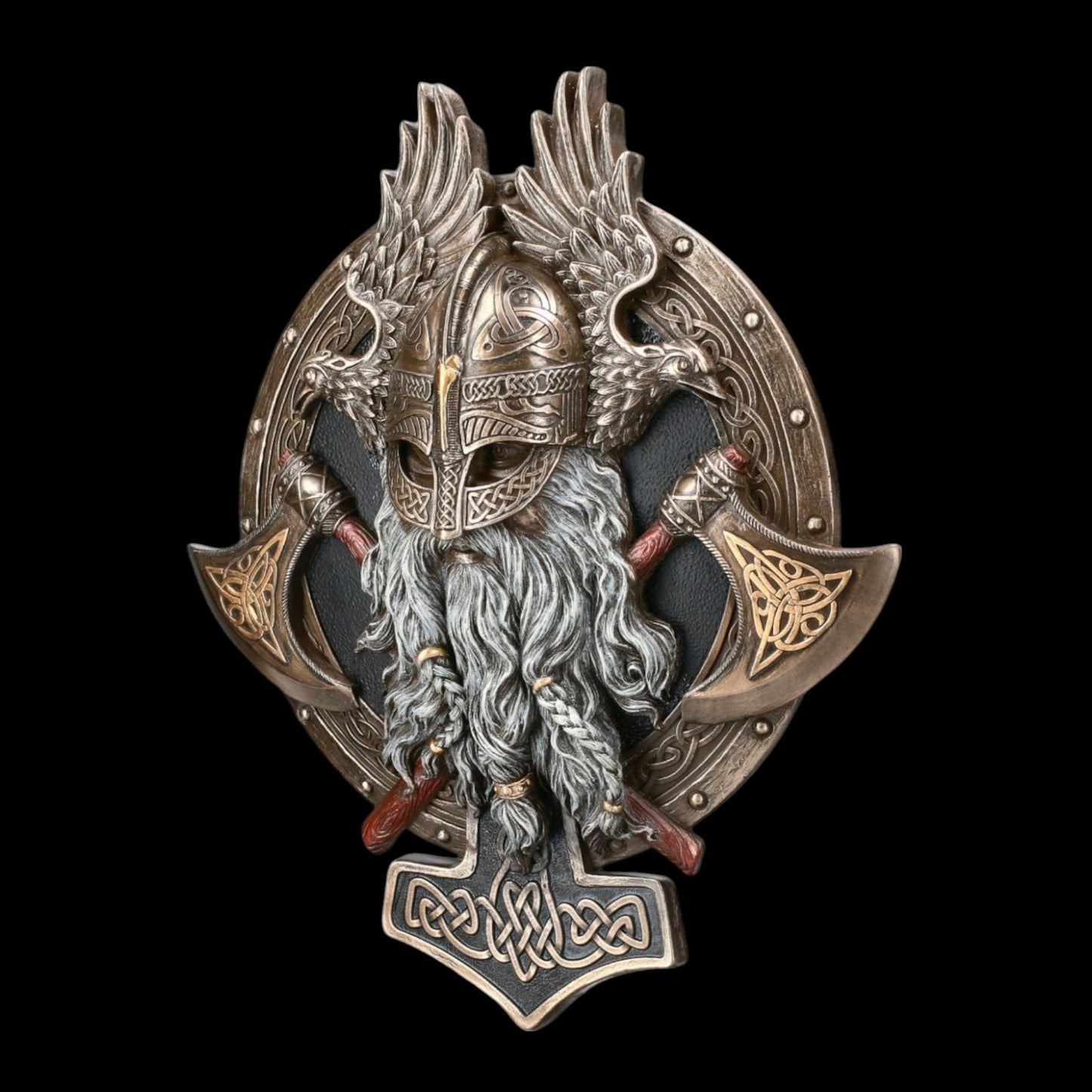 Veronese Design Viking İkiz Balta Valhalla Duvar Dekoru 27 cm