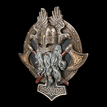 Veronese Design Viking İkiz Balta Valhalla Duvar Dekoru 27 cm