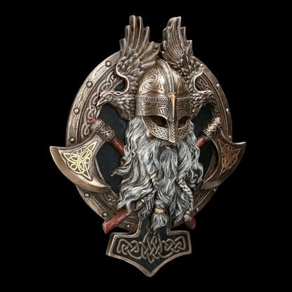 Veronese Design Viking İkiz Balta Valhalla Duvar Dekoru 27 cm