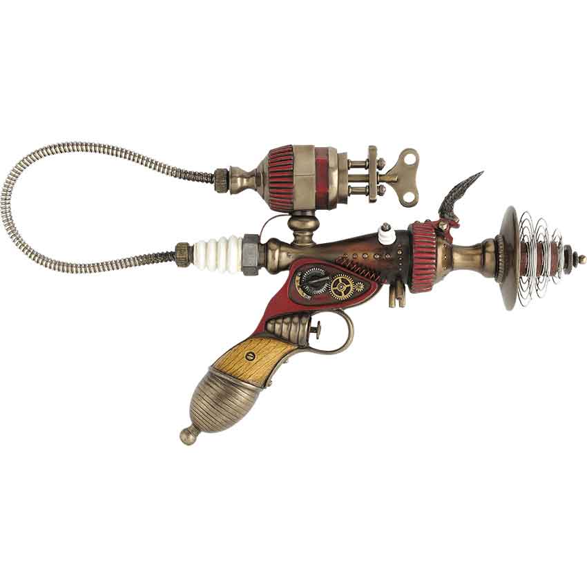 Steampunk Lazer Tabancası Dekoratif Heykel | Bilim Kurgu Koleksiyon Figürü 39 cm