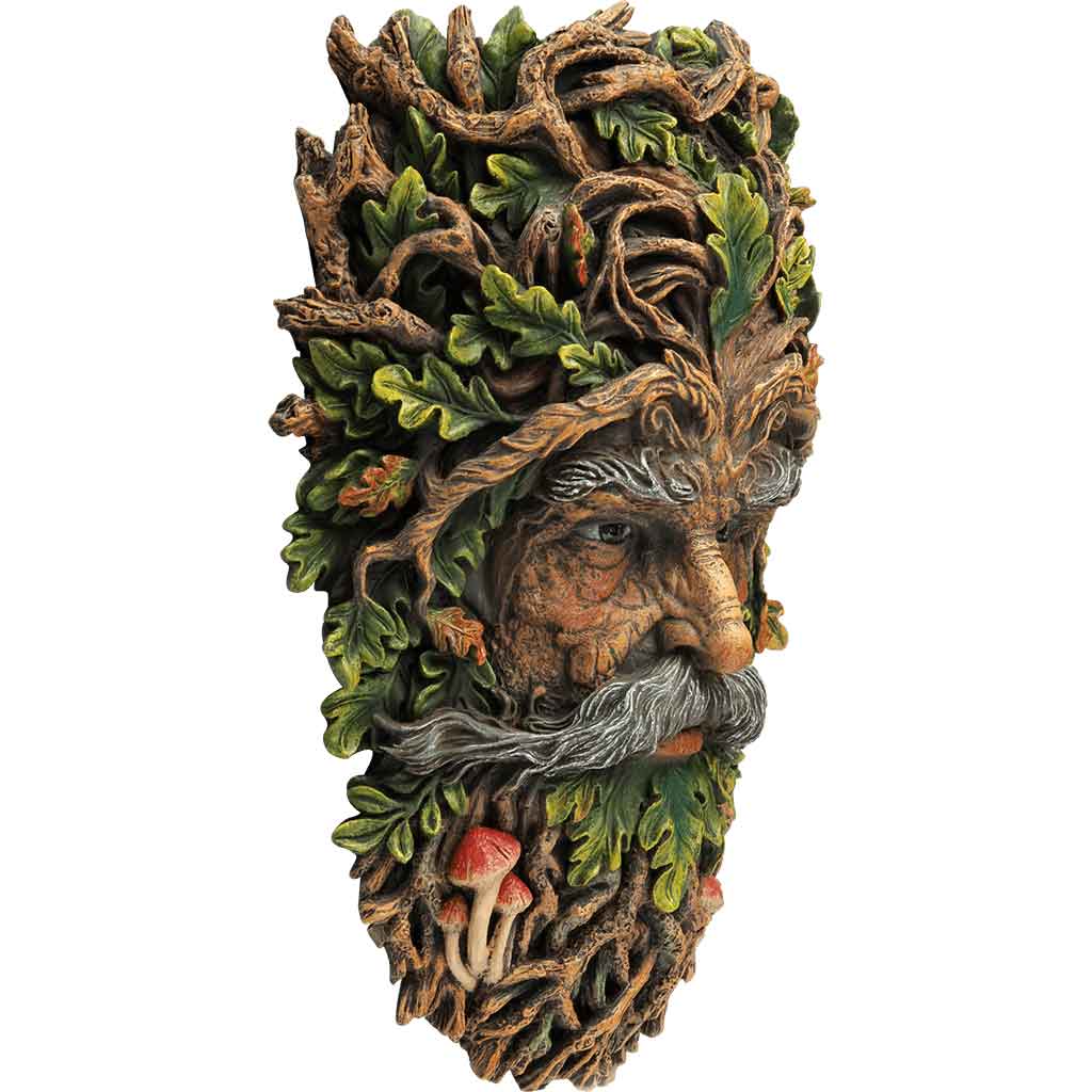 Veronese Design Yeşil Adam (Green Man) Duvar Maskı 26 cm