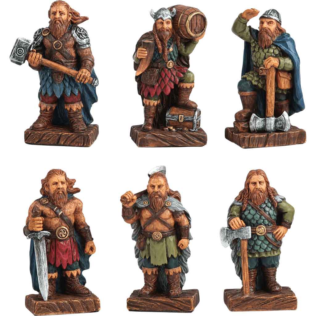 Veronese Design 6'lı Viking Savaşçıları Dekoratif Figür Seti 7,5 cm