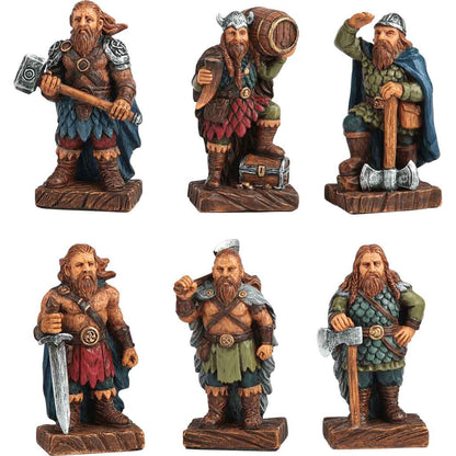 Veronese Design 6'lı Viking Savaşçıları Dekoratif Figür Seti 7,5 cm