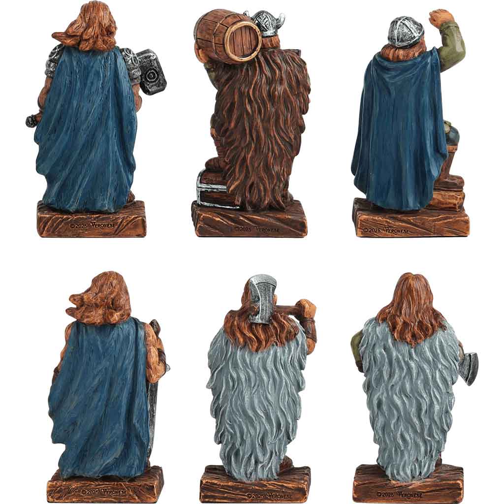 Veronese Design 6'lı Viking Savaşçıları Dekoratif Figür Seti 7,5 cm