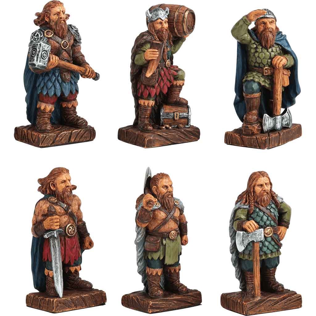 Veronese Design 6'lı Viking Savaşçıları Dekoratif Figür Seti 7,5 cm