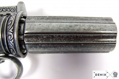 Denix 6 Barrels Pepper-Box Revolver Replica Pistol, England 1840