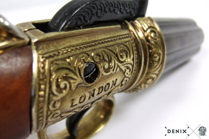 Denix 6-Barrel Pepper-Box Revolver Replica Pistol, England 1840