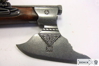 Denix 17th Century German Axe Pistol Replica - Flintlock Decorative Weapon