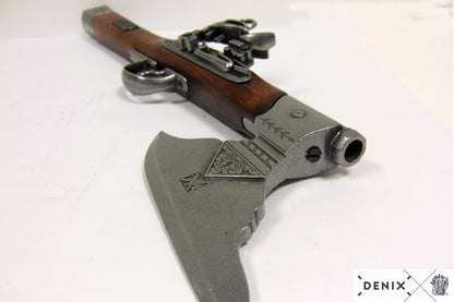 Denix 17th Century German Axe Pistol Replica - Flintlock Decorative Weapon