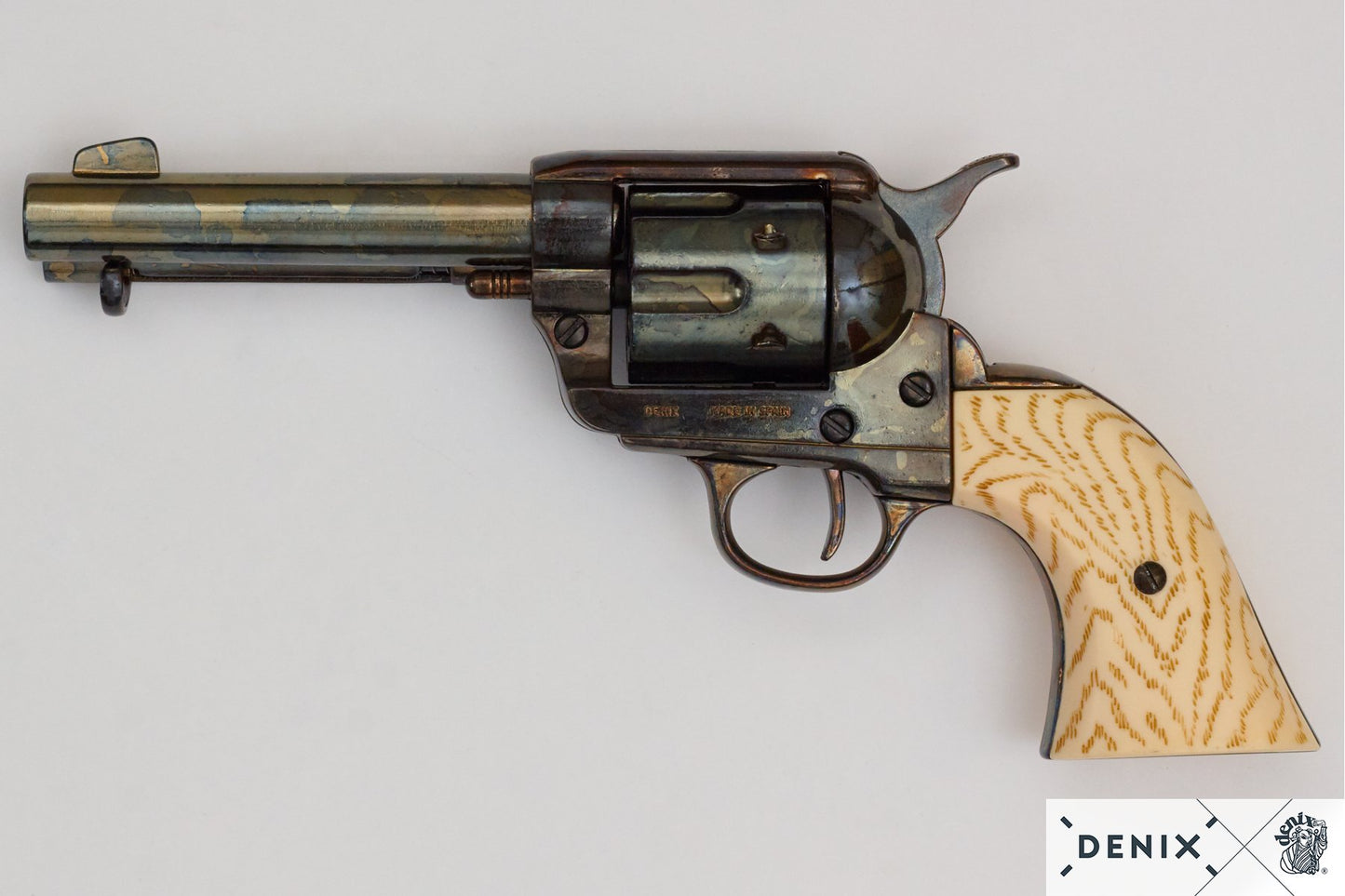 Denix Cal.45 Peacemaker Revolver 4.75" Replica Pistol, USA 1873