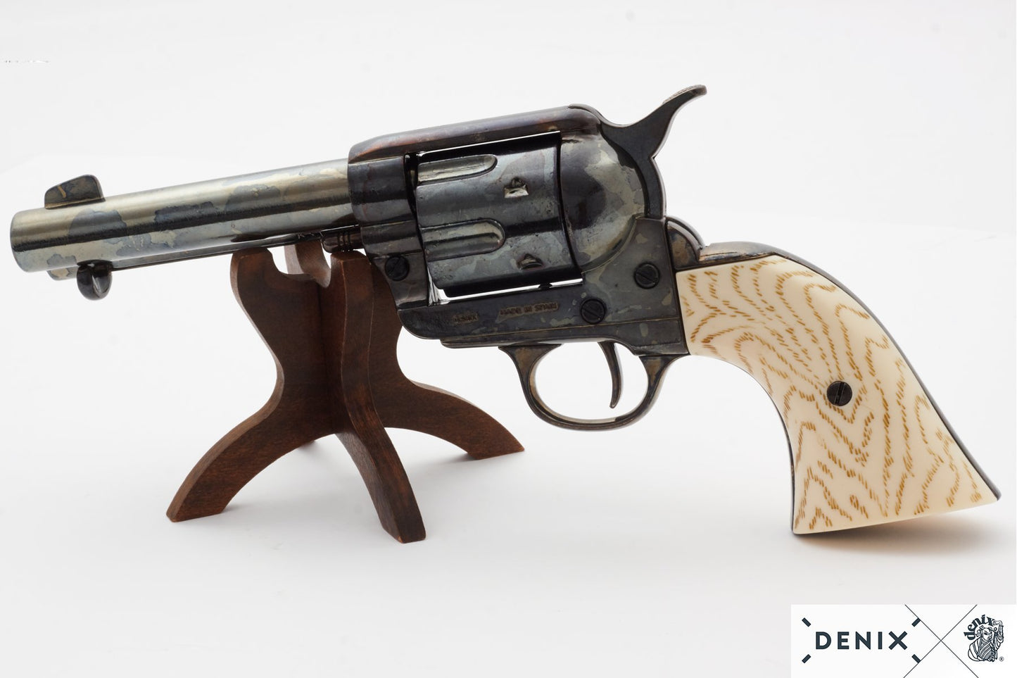 Denix Cal.45 Peacemaker Revolver 4.75" Replica Pistol, USA 1873