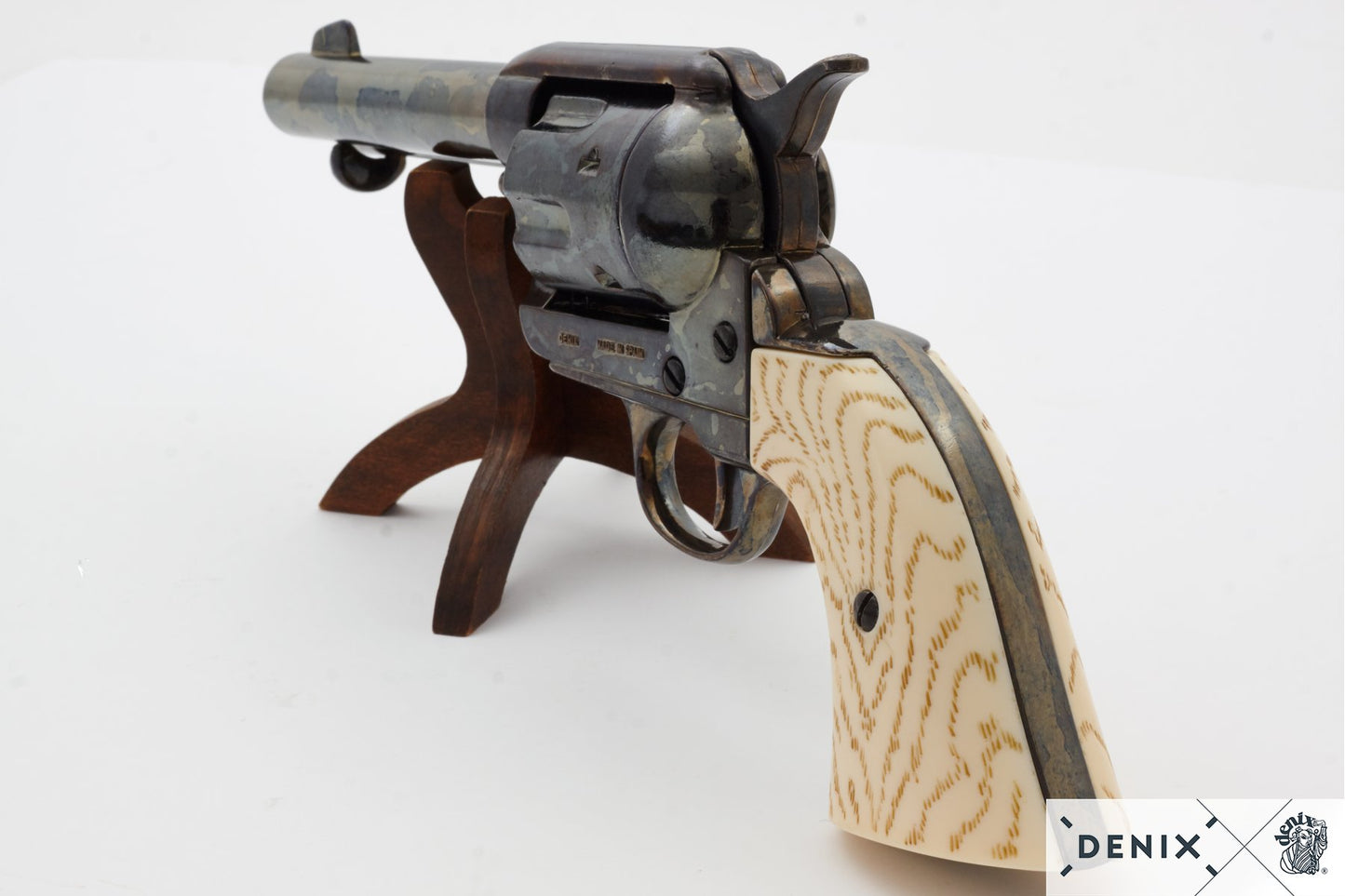 Denix Cal.45 Peacemaker Revolver 4.75" Replica Pistol, USA 1873
