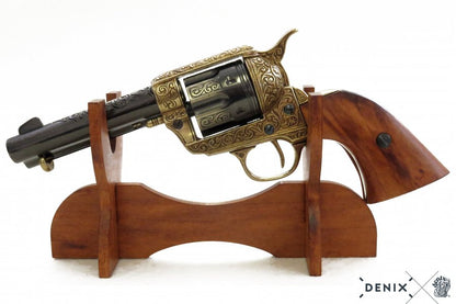 Denix Cal.45 Peacemaker Revolver 4.75" Replica Pistol, USA 1873