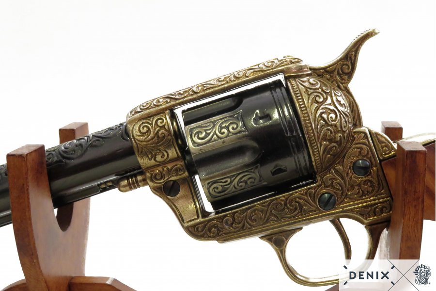 Denix Cal.45 Peacemaker Revolver 4.75" Replica Pistol, USA 1873