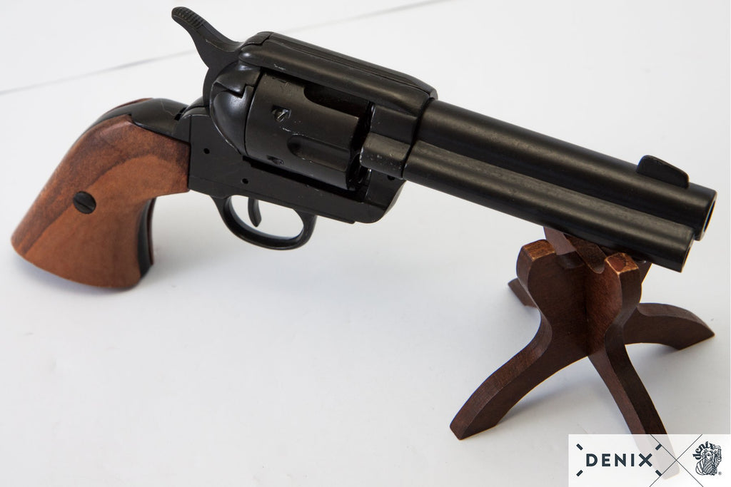 Denix Colt Peacemaker .45 Revolver Replikası 4,75" + 6 Mermi – 1873 ABD Dekoratif Koleksiyon Seti