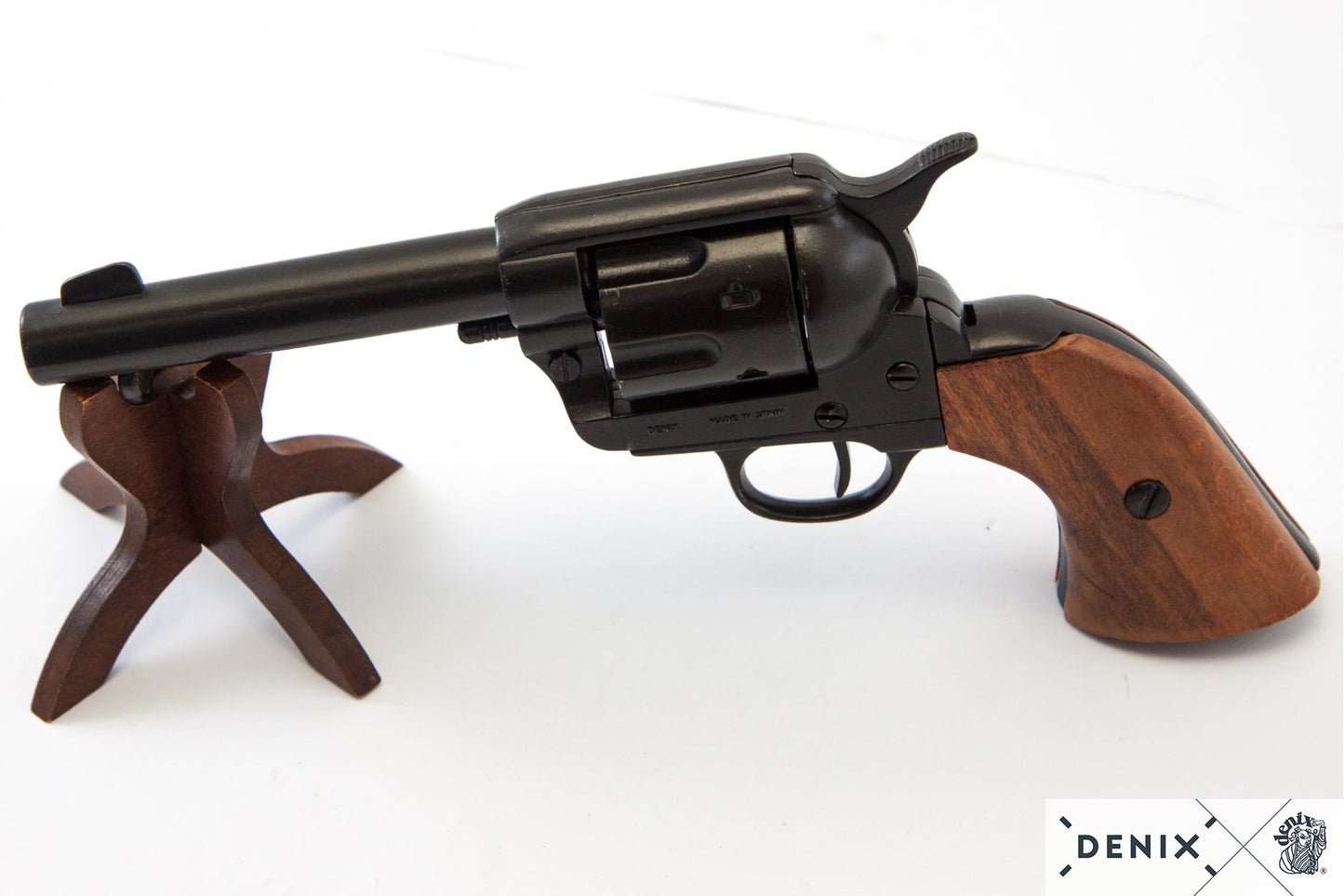 Denix Colt Peacemaker .45 Revolver Replica 4.75" + 6 Rounds – 1873 US Decorative Collection Set