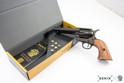 Denix Colt Peacemaker .45 Revolver Replica 4.75" + 6 Rounds – 1873 US Decorative Collection Set