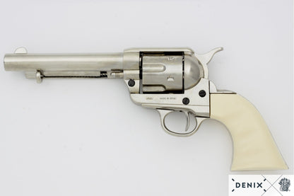 Denix Colt Single Action Army "Peacemaker" .45 Nikel Kaplama Revolver Replikası 5½" (1873)