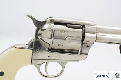 Denix Colt Single Action Army "Peacemaker" .45 Nikel Kaplama Revolver Replikası 5½" (1873)