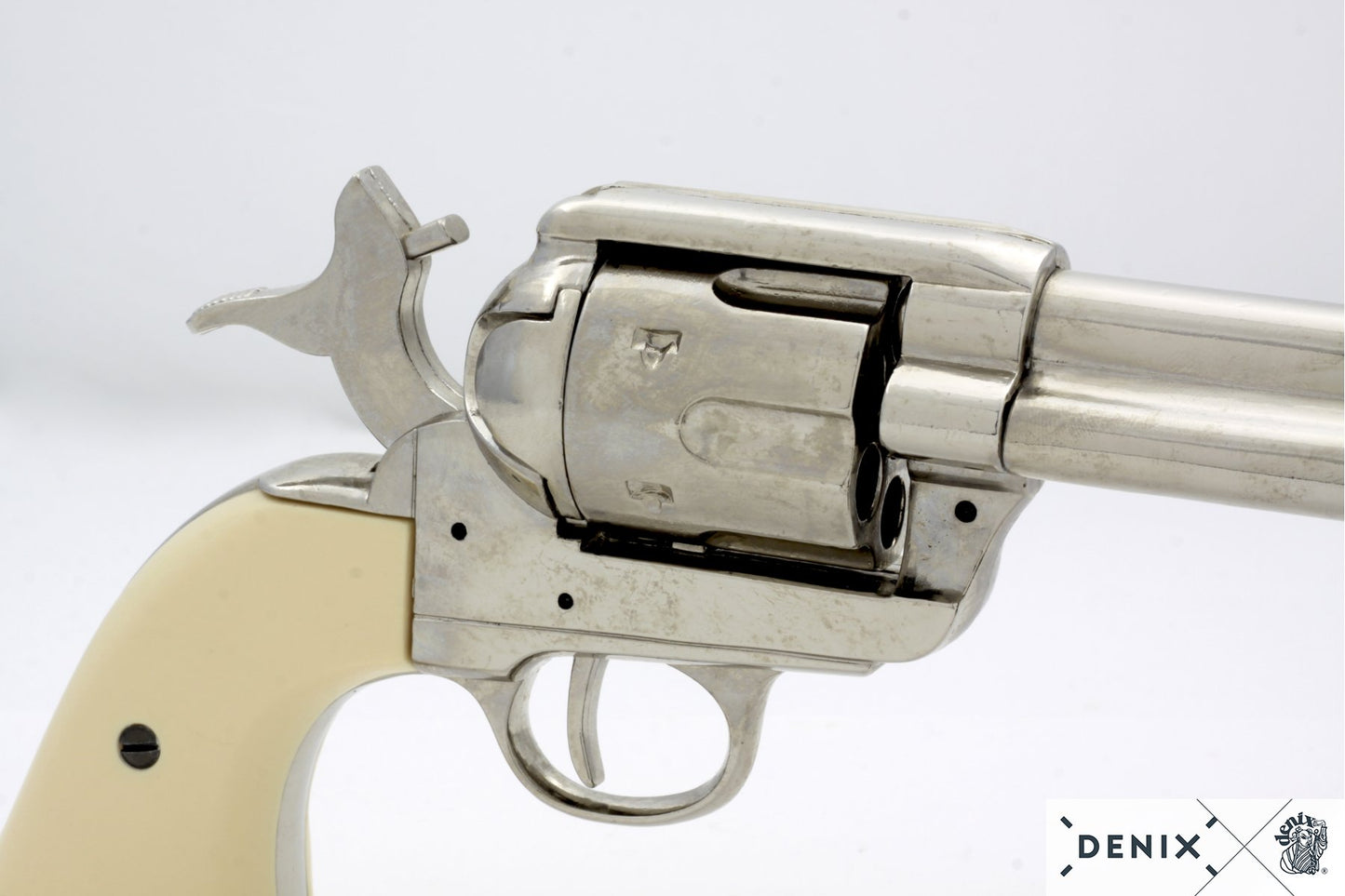 Denix Colt Single Action Army "Peacemaker" .45 Nikel Kaplama Revolver Replikası 5½" (1873)