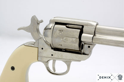 Denix Colt Single Action Army "Peacemaker" .45 Nikel Kaplama Revolver Replikası 5½" (1873)