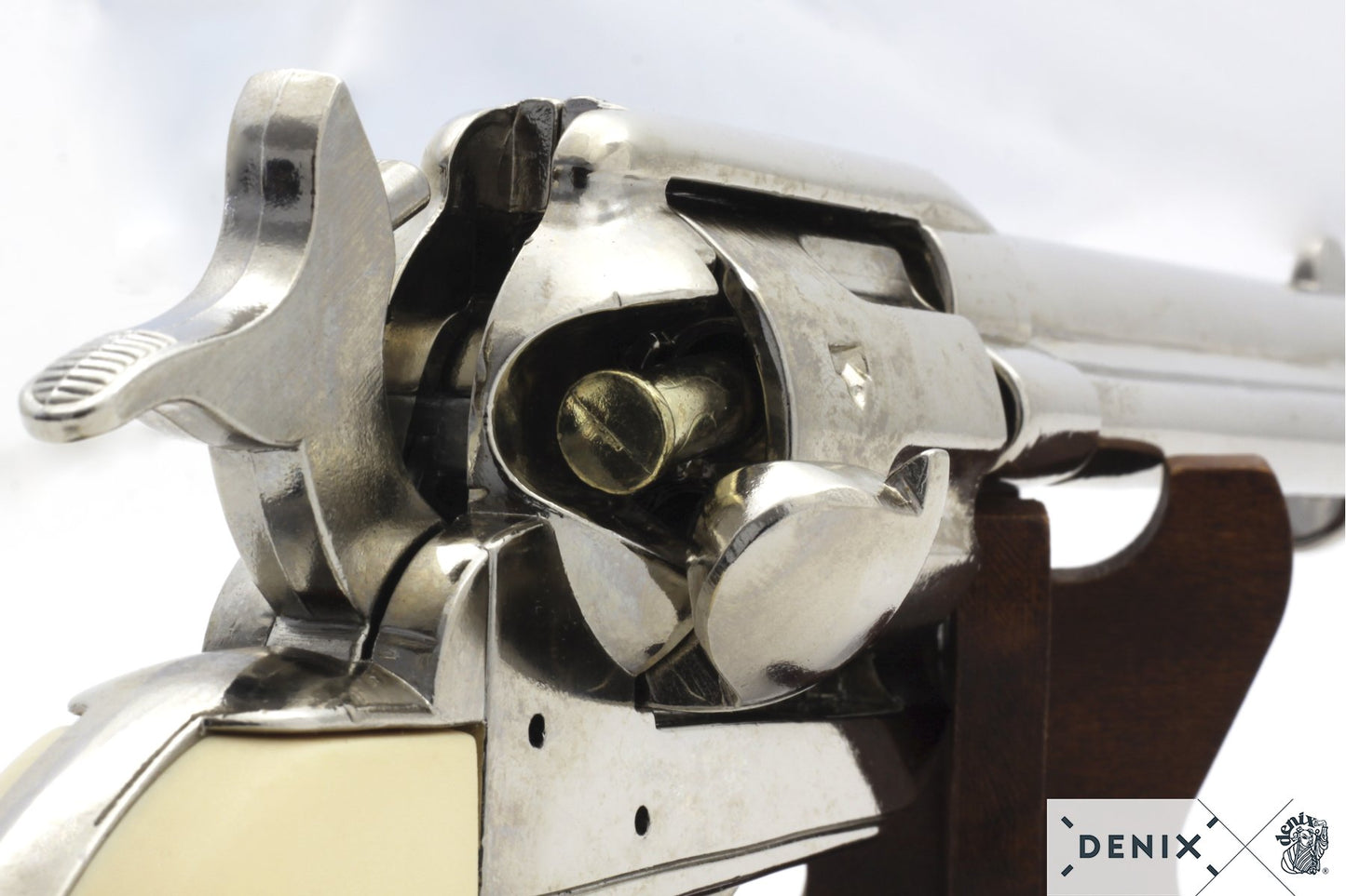 Denix Colt Single Action Army "Peacemaker" .45 Nikel Kaplama Revolver Replikası 5½" (1873)