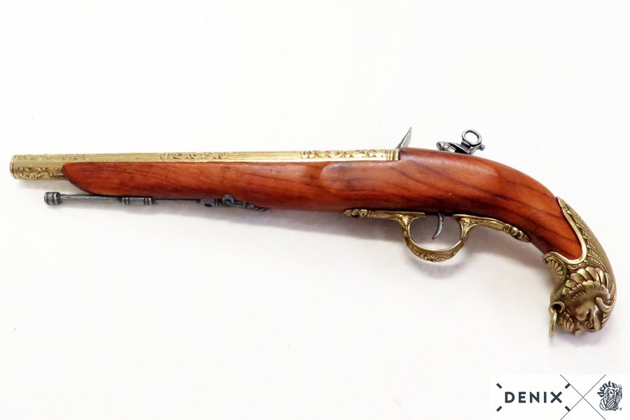Denix 18th Century German Flintlock Pistol Replica – Decorative Flintlock Pistol