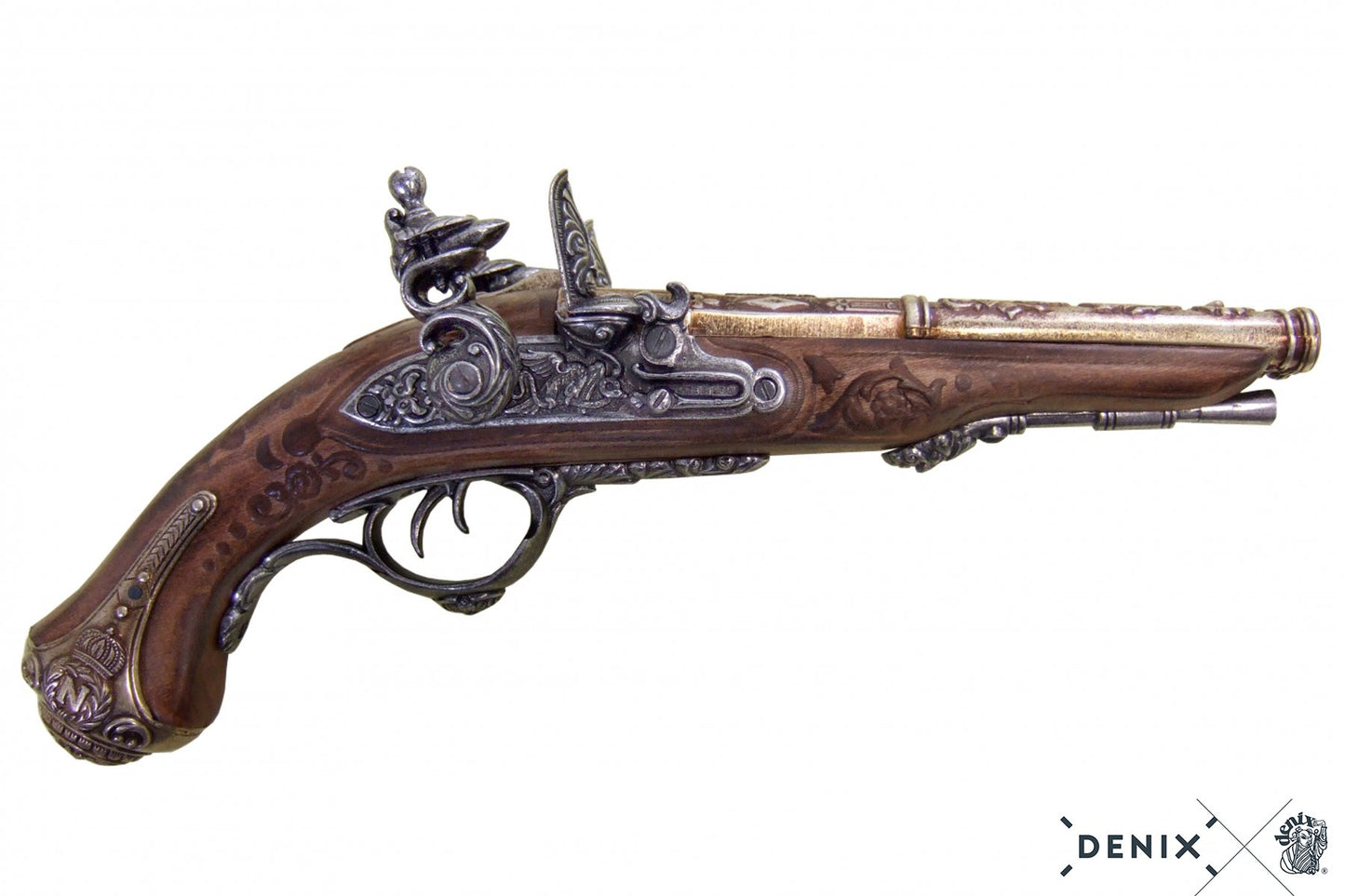 Denix Napoleon Pistol with 2 Barrels Revolver Replica, France 1806