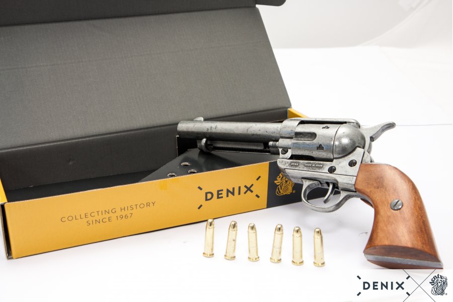 Denix Colt Peacemaker .45 Revolver Replica 5½" + 6 Rounds – 1873 USA