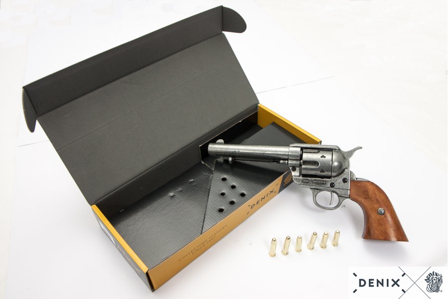 Denix Colt Peacemaker .45 Revolver Replica 5½" + 6 Rounds – 1873 USA